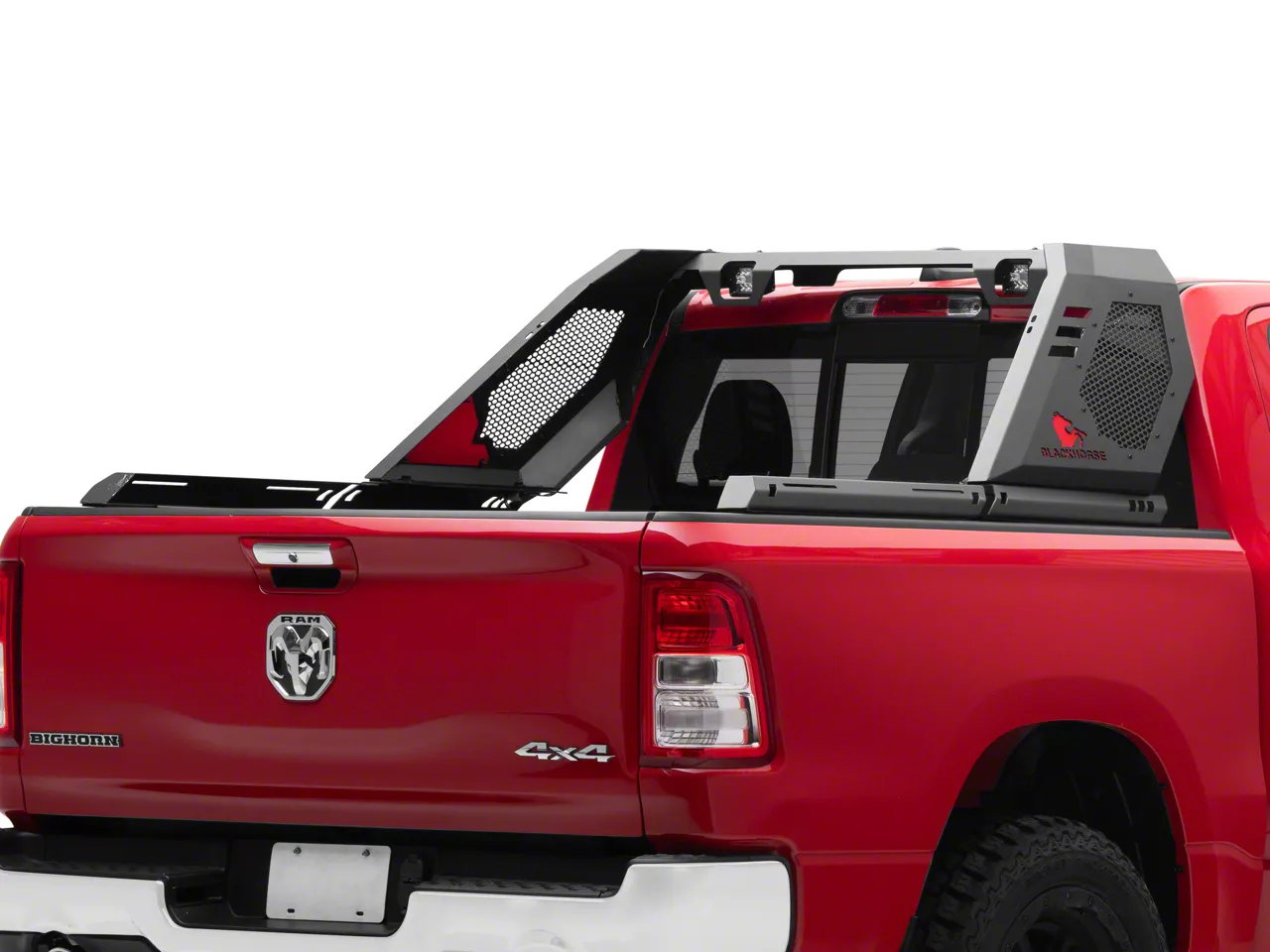 RAM 1500 Vigor Roll Bar with LED Cube Lights; Black (09-25