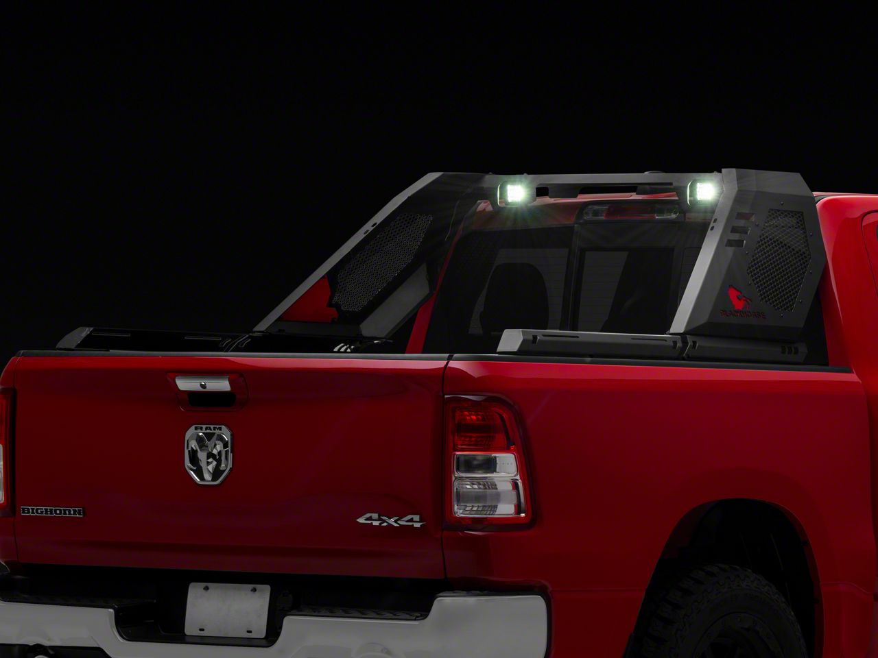 RAM 1500 Vigor Roll Bar with LED Cube Lights; Black (09-25