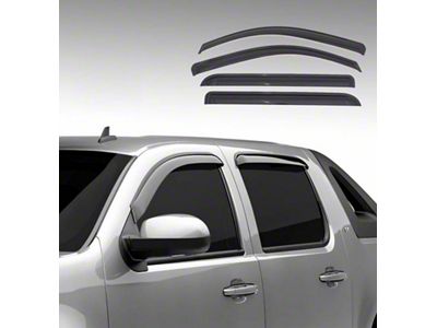 Door Visor; Smoked; Tape-On; 4-Piece (11-15 RAM 2500)
