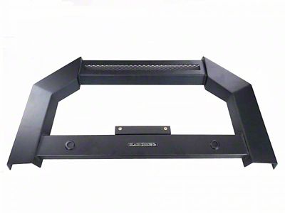 Bumper Push Bar; Satin Black Steel; 1-Piece; No Skid Plate and 20-Inch LED light bar (10-19 RAM 3500)