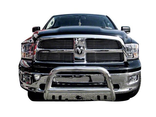 Bull Bar with Skid Plate; Stainless Steel (10-18 RAM 3500)
