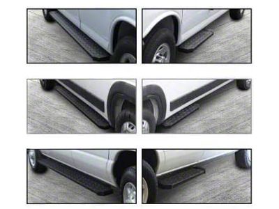 Running Boards; Black Steel; 6.50-Inch Wide Hole Punched Step (19-24 Ranger)