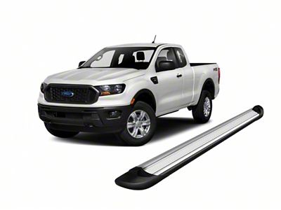 Running Boards; Silver Aluminum; 6-Inch Stripe Step Pad (19-25 Ranger)