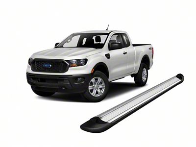 Running Boards; Silver Aluminum; 6-Inch Stripe Step Pad (19-24 Ranger)