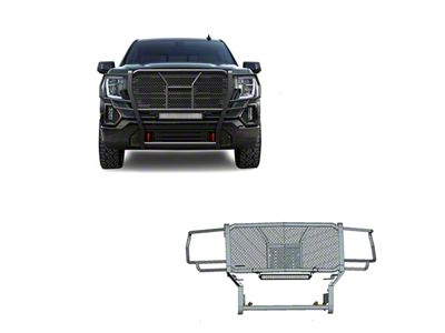 Rugged Grille Guard with 20-Inch LED Light Bar; Black (19-24 Sierra 1500)