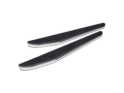 Running Boards; Black Aluminum; 5-Inch Step; Includes Diesel Models with DEF Tanks (19-25 Sierra 1500 Double Cab)