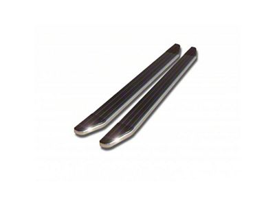Running Boards; Black Aluminum Rocker Panel Mount; 5-Inch Step (19-25 Sierra 1500 Crew Cab)