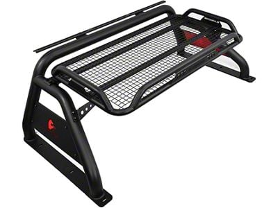 Roll Bar; Black; 4-Inch Tubing; 150-Pound Weight Capacity; Can Accommodate Up to 50-Inch LED Light Bar (07-23 Sierra 2500 HD)