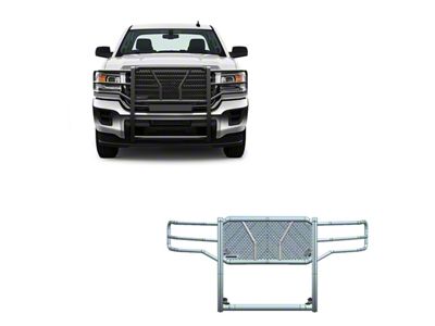 Rugged Grille Guard; Black Steel Modular; Solid Frame-Mounted Bolt-On and No Drill Installation (15-19 Sierra 2500 HD)