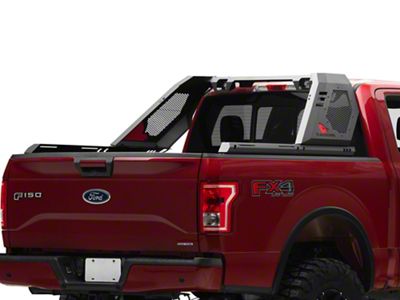 Vigor Roll Bar with LED Cube Lights; Black (07-25 Silverado 1500)