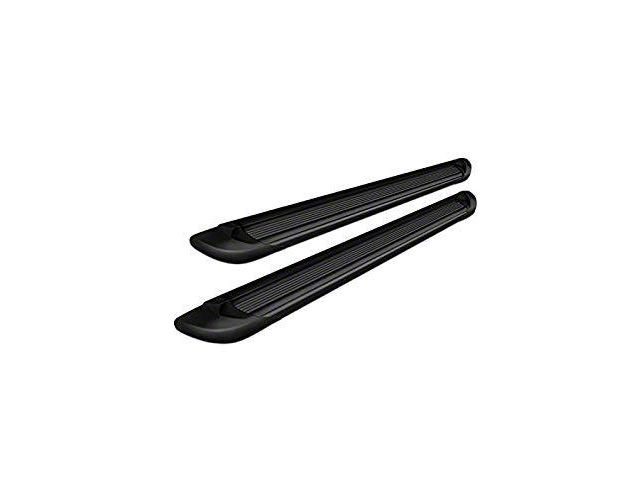 Running Boards; Black Aluminum; Includes Diesel Models with DEF Tanks Rocker Panel Mount; 6-Inch Step Pad (19-24 Silverado 1500 Double Cab)