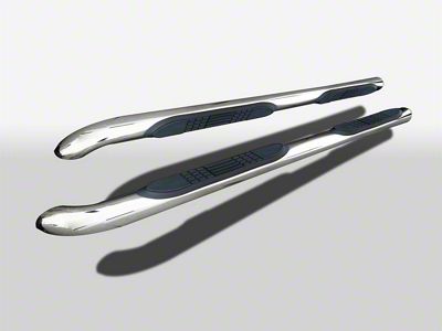 3-Inch Side Step Bars; Stainless Steel (19-25 Silverado 1500 Crew Cab)