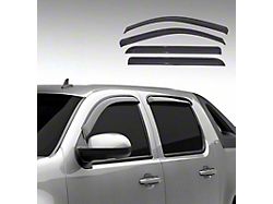 Tape-On Rain Guards; Front and Rear; Smoke (15-19 Silverado 2500 HD Double Cab)