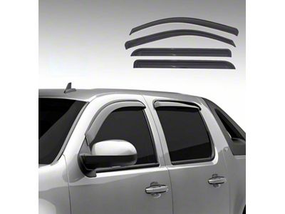 Door Visor; Smoked; Tape-On; 4-Piece (14-19 Silverado 2500 HD)