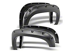 Fender Flares; Black TPO Smooth; Pocket Style (20-23 Silverado 2500 HD)