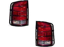 Tail Light Guard; Black; 2-Piece (07-14 Silverado 2500 HD)