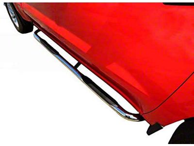 3-Inch Round Side Step Bars; Stainless Steel (20-25 Silverado 2500 HD Crew Cab)