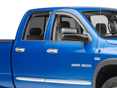 Rain Guards; Smoke (02-08 RAM 1500 Quad Cab)