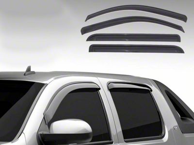Rain Guards; Smoke (09-14 RAM 1500 Quad Cab)