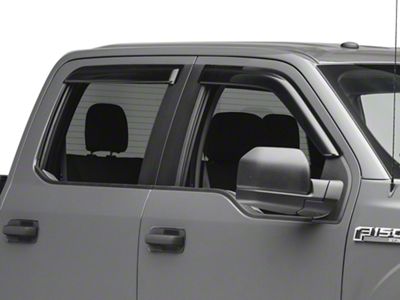 Rain Guards; Smoke (15-24 F-150 SuperCab, SuperCrew)