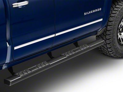 Summit Running Boards; Black (14-18 Silverado 1500 Double Cab, Crew Cab)