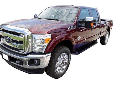 Armour Running Boards; Black (11-16 F-250 Super Duty SuperCrew)