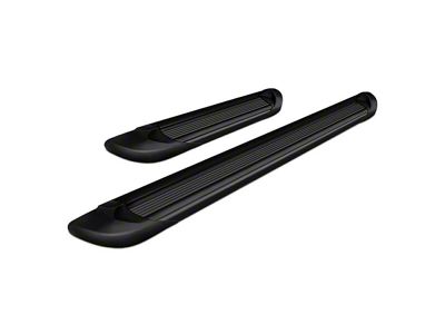 Running Boards; Black Aluminum; 6-Inch Stripe Step Pad (11-16 F-250 Super Duty SuperCrew)