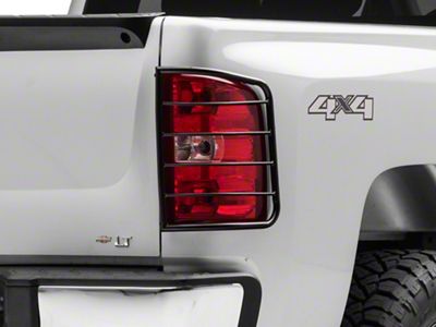 Tail Light Guards; Black (07-13 Silverado 1500)