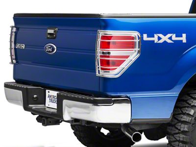 Tail Light Guards; Stainless Steel (09-14 F-150 Styleside)