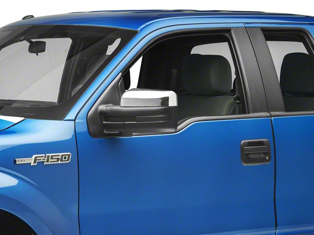 Upper Mirror Covers; Chrome (09-14 F-150 w/o Towing Mirrors)