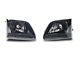 Euro Headlights with LED Parking Lights; Matte Black Housing; Clear Lens (97-03 F-150)