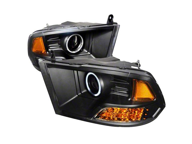 CCFL Halo Projector Headlights; Black Housing; Clear Lens (09-10 RAM 1500)