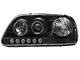 Halo Projector Headlights with Corner Lights; Black Housing; Clear Lens (97-03 F-150)