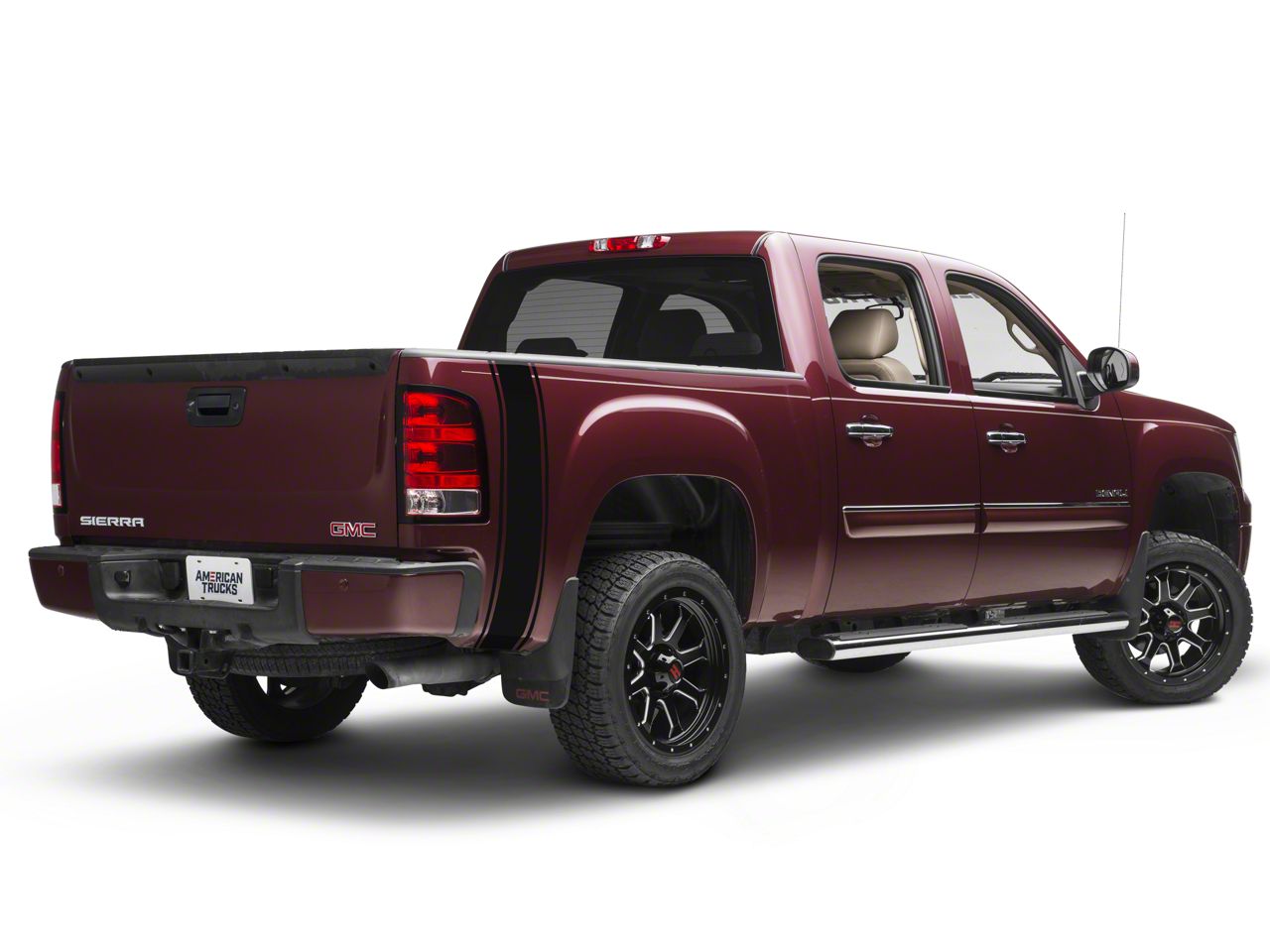 SEC10 Sierra 1500 Rear Vertical Stripe; Gloss Black S502955