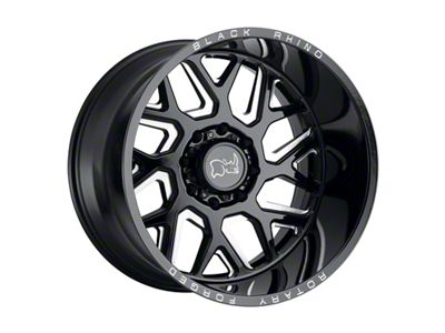 Black Rhino Reaper Gloss Black Milled 8-Lug Wheel; 20x9.5; -18mm Offset (01-06 Sierra 2500 HD)