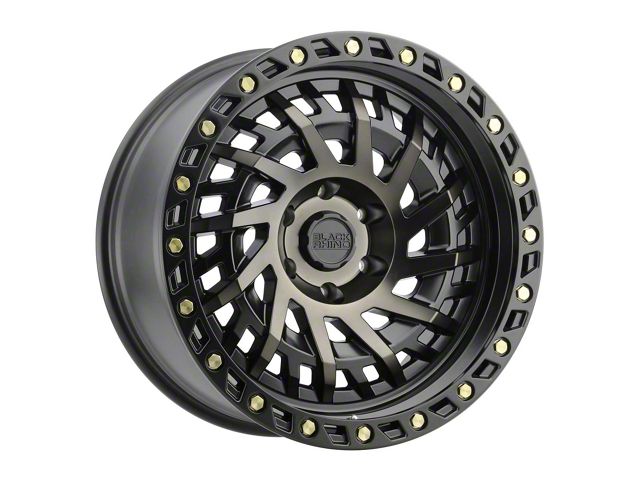 Black Rhino Shredder Matte Black with Machined Dark Tint 5-Lug Wheel; 17x9; 0mm Offset (02-08 RAM 1500, Excluding Mega Cab)