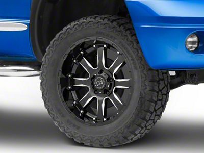 Black Rhino Sierra Gloss Black Milled 5-Lug Wheel; 20x10; -25mm Offset (02-08 RAM 1500, Excluding Mega Cab)