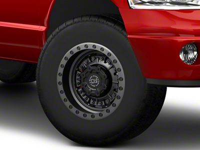 Black Rhino Abrams Textured Matte Gunmetal 8-Lug Wheel; 17x9.5; -18mm Offset (03-09 RAM 2500)