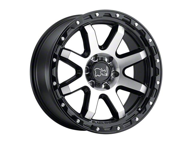 Black Rhino Coyote Gloss Black Machined 8-Lug Wheel; 18x9; 6mm Offset (03-09 RAM 2500)