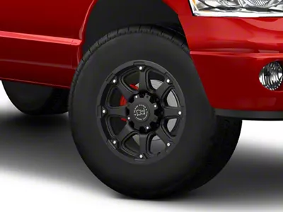 Black Rhino Glamis Matte Black 8-Lug Wheel; 17x9; -12mm Offset (03-09 RAM 2500)