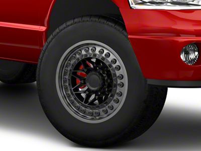 Black Rhino Alpha Matte Black With Gunmetal Lip 8-Lug Wheel; 18x9; 0mm Offset (03-09 RAM 3500 SRW)