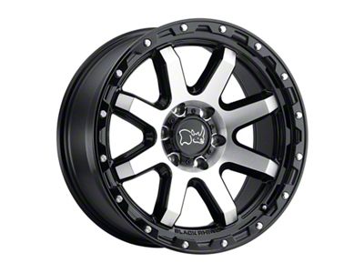 Black Rhino Coyote Gloss Black Machined 8-Lug Wheel; 18x9; 6mm Offset (03-09 RAM 3500 SRW)