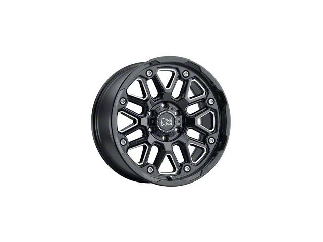 Black Rhino Hollister Gloss Black Milled 8-Lug Wheel; 18x9.5; -18mm Offset (03-09 RAM 3500 SRW)