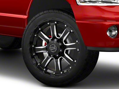Black Rhino Sierra Gloss Black Milled 8-Lug Wheel; 22x10; -23mm Offset (03-09 RAM 3500 SRW)