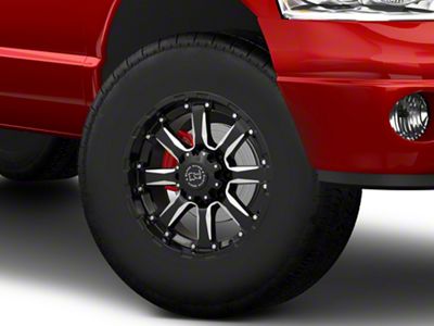 Black Rhino Sierra Gloss Black Milled 8-Lug Wheel; 17x9; -12mm Offset (03-09 RAM 3500 SRW)