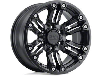 Black Rhino Asagai Matte Black Machined with Stainless Bolts 6-Lug Wheel; 17x8.5; 0mm Offset (04-08 F-150)