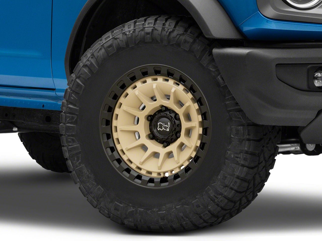 18x9.0 Black Rhino Barrage Desert Sand on Matte Black