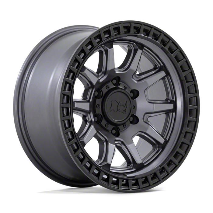 Black Rhino Calico Matte Gunmetal with Matte Black Lip 6-Lug Wheel; 20×9; 0mm Offset (04-08 F-150)