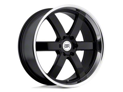 Black Rhino Pondora Gloss Black with Machine Ring 6-Lug Wheel; 20x8.5; 30mm Offset (04-08 F-150)