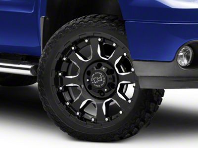 Black Rhino Sierra Gloss Black Milled 6-Lug Wheel; 22x10; 12mm Offset (07-13 Sierra 1500)